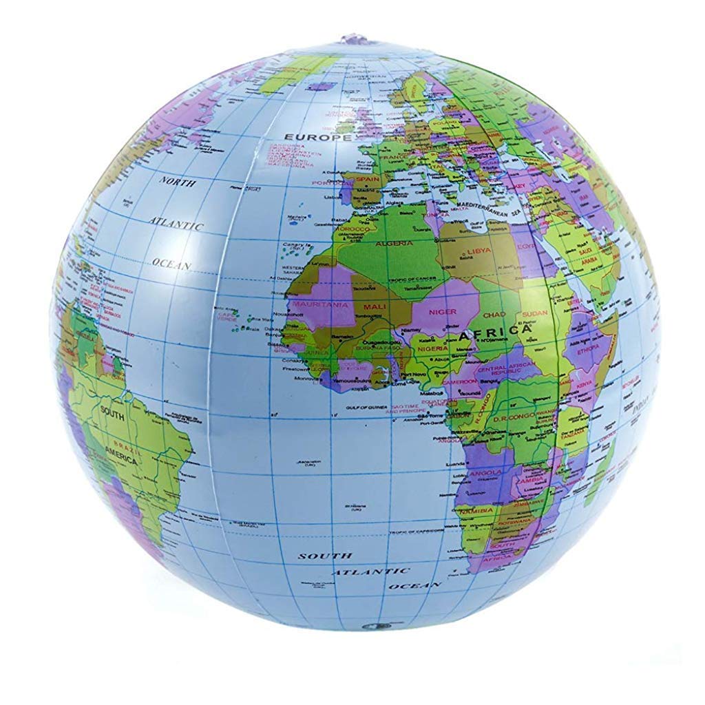 Patpat 1pc Inflatable Globe Map Pvc World Globe Inflatable Earth ...