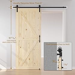 SMARTSTANDARD 38in x 96in Sliding Barn Door with