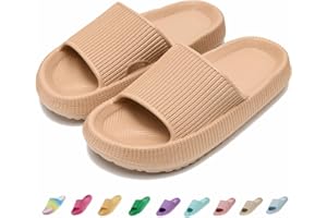 SHARLLEN Cloud Slides for Kids, Non-Slip Bathroom Shower Quick Drying Comfy Soft Thick Sole Kids Slides, Kids Slippers Girls Boys for Indoor & Outdoor