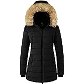 wantdo Women's Warm Winter Coat Heavy Puffer Jacket Parka with Fur Trimmed Hood