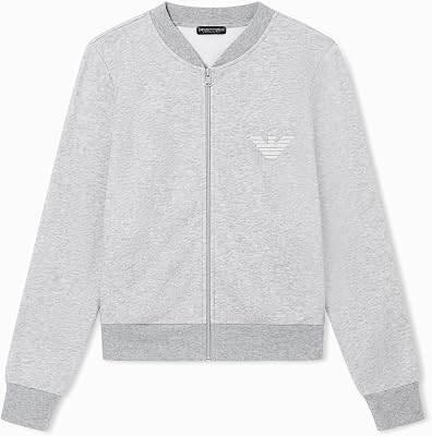 Felpa Aperta Donna Iconic Spugna Grigio S, Grigio, S