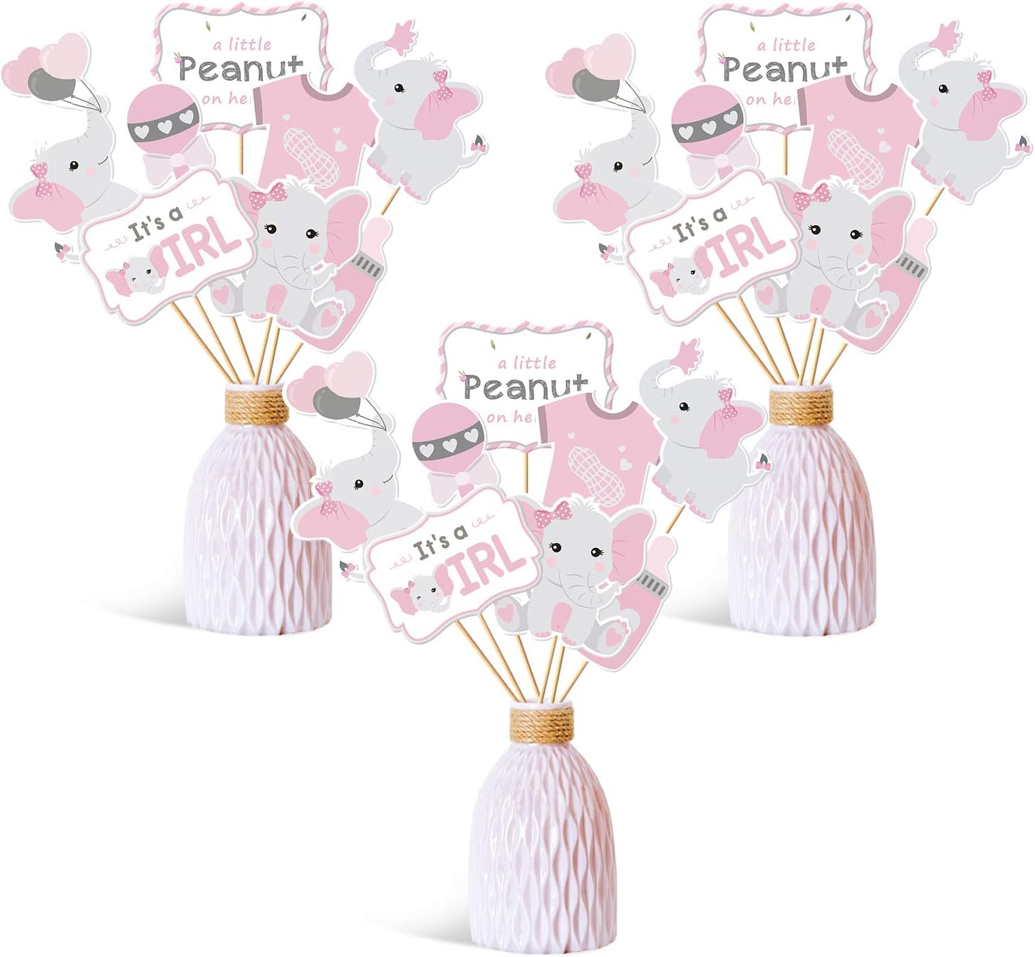 baby girl elephant centerpieces