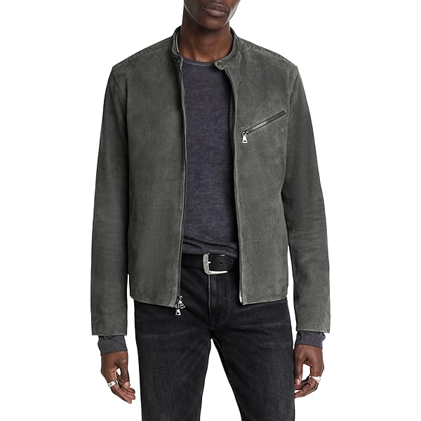 John Varvatos Men's Sawyer Trucker Jacket, Deep Blue at Amazon
