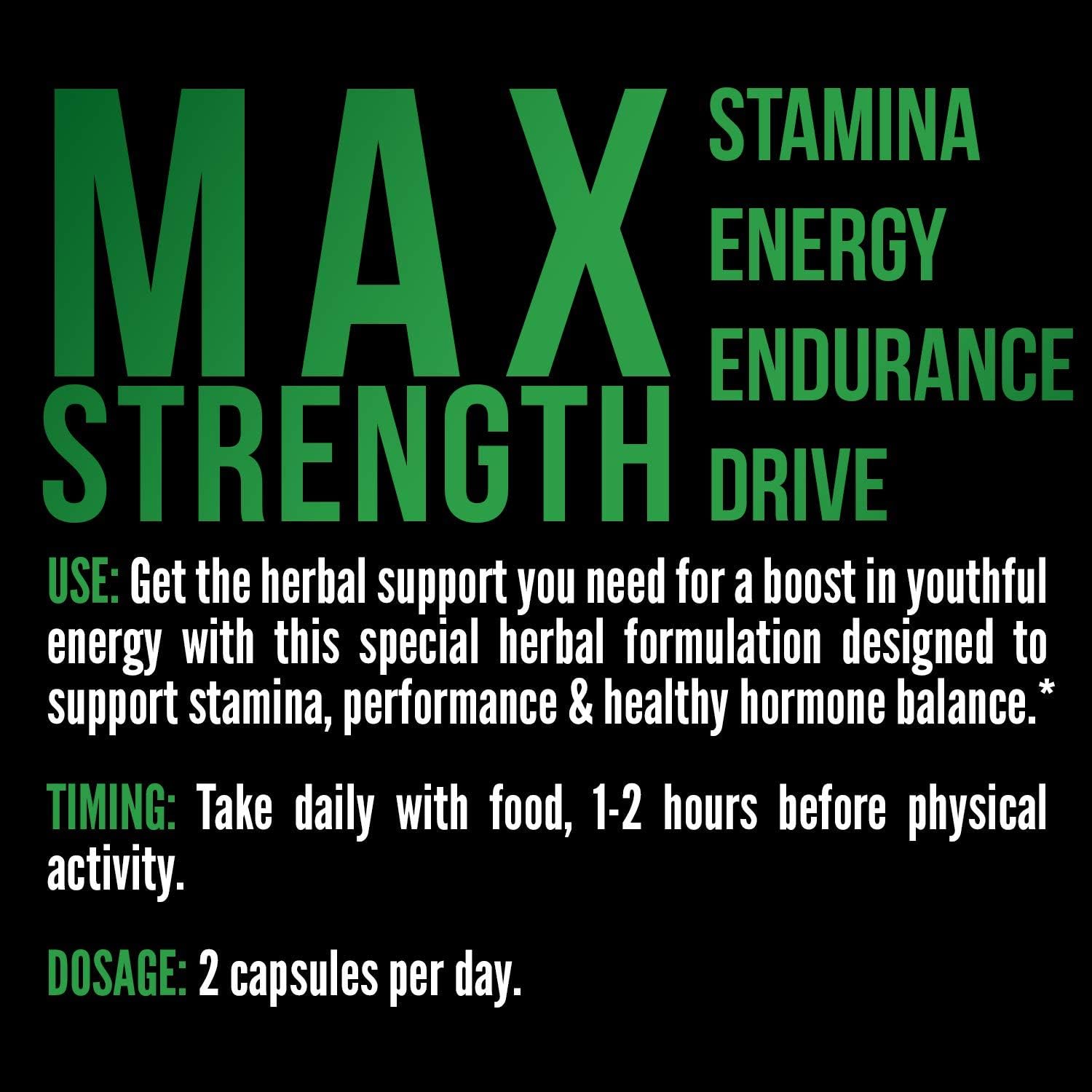 Havasu Nutrition Horny Goat Weed with Ginseng Maca Root for Men and Women - Supports Energy, Stamina, and Performance Boost - 1000mg Herbal Supplements - 60 Capsules: Health & Personal Care