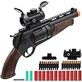 DaoDaoZhu Toy Gun Revolver with Dart Bullet Holder and Scope, Soft Bullet Toy Gun Shotgun, Realistic Toy Guns for Boys Sniper Rifle, Halloween Christmas Birthday Gifts for Boys Kids Adults Age 8+