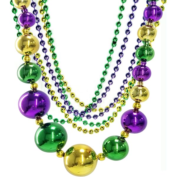 24 Cuentas De Mardi Gras, Collares De Cuentas De