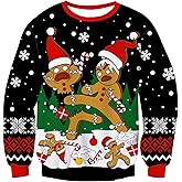 RAISEVERN Ugly Christmas Sweater for Men Women Knitted Pullover Tops