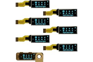 elecsung 6PCS OLED LCD Display Module, 0.91" 4 Wire SPI Serial OLED Screen Driver,128x32 3.3V ~ 4.2V for Ledger Nano S (12Pin Blue Light, 6pcs)