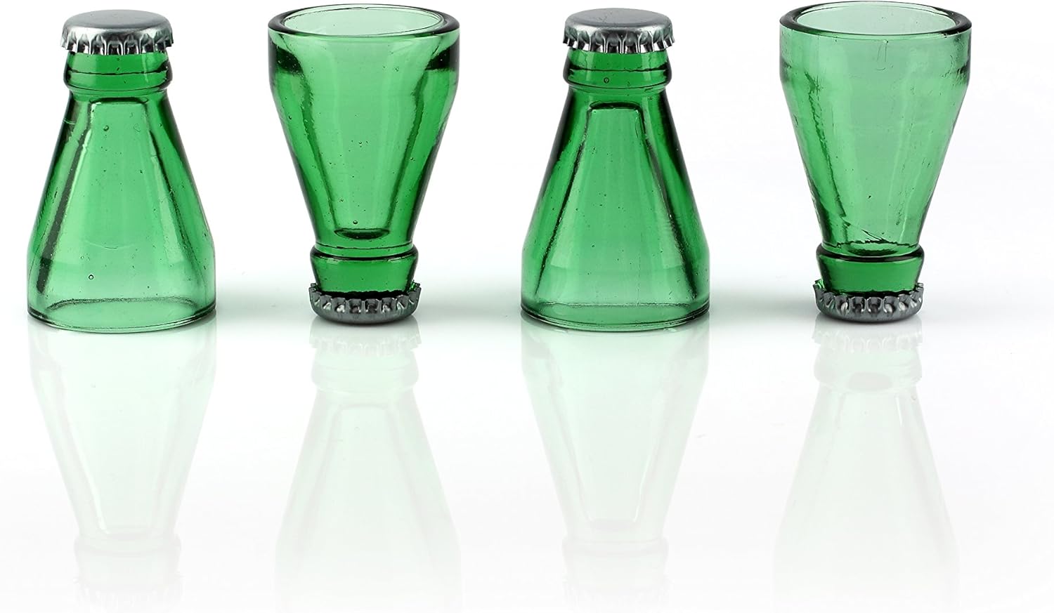 Barbuzzo Top Shots Set Von 4 Schnapsglaser Aus Recycelten Bier Flasche Glas Die Funnest Weg Zu Dienen Bei Ihrer Nachsten Party Amazon De Kuche Haushalt