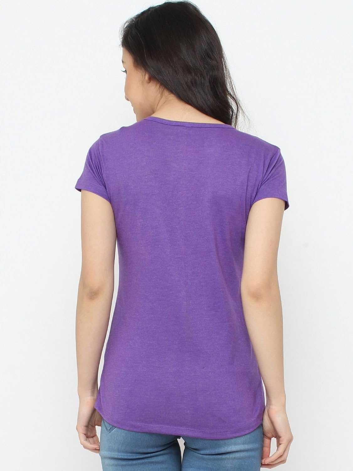 gallop womens purple printed tshirt