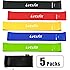 Letsfit Resistance Loop Bands, Resistance Exercise Bands for Home Fitness, Stretching, Strength Training, Physical Therapy, Natural Latex Workout Bands, Pilates Flexbands, 12" x 2"