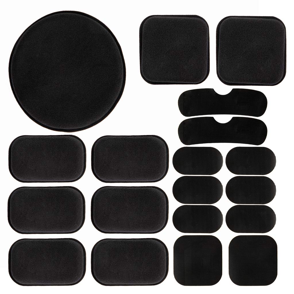 PAXLAMB Universal Airsoft Helmet Pads 19pcs/Set Tactical Helmet Replacement Foam Motorcycle Padding Kits Bicycle Bike Accessories Mats for Fast Mich CS ACH FMA USMC PASGT (Black 19pcs EVA Foam)