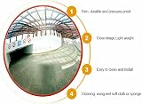 Royalswill Convex Road Safety Mirror 30cm 130 Degree Unbreakable Orange ABS view 2