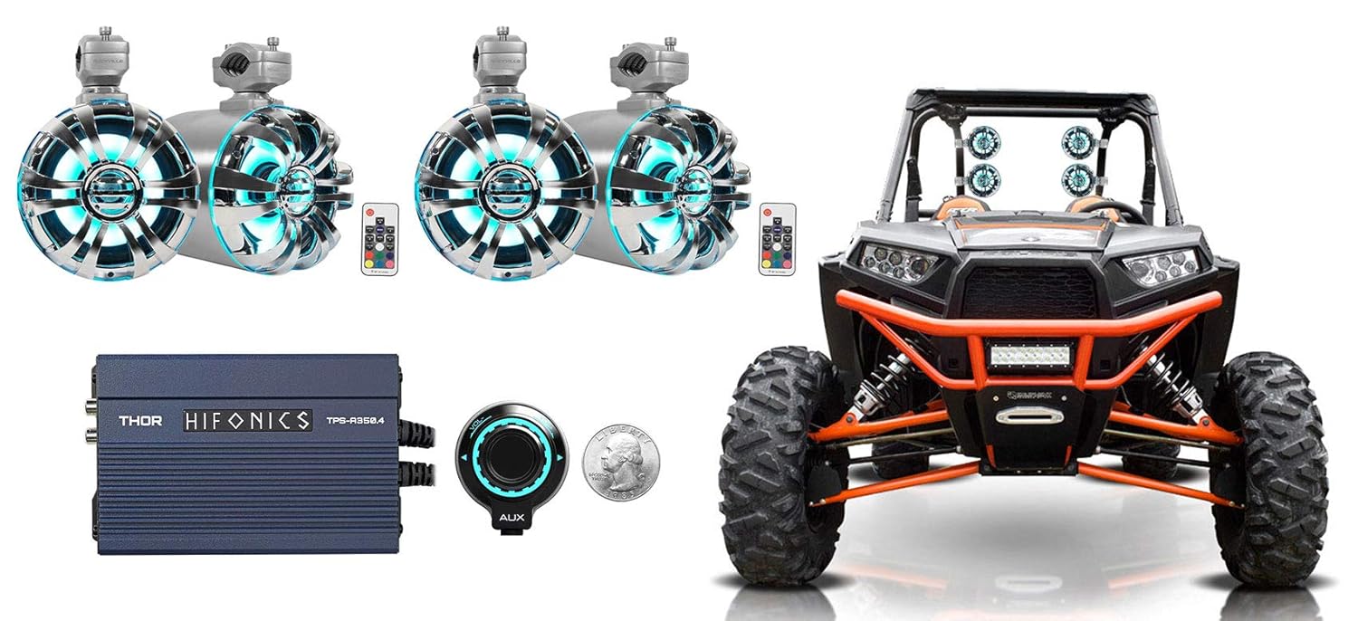 marine tower speakers with built in amp