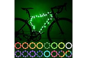 Waybelive LED Bike Frame Lights, Remote Control Bicycle Frame LED Light, 16 Color Change by Yourself, Waterproof, Super Bright to Ride at Night. Good Gift for Kids(1 Tire, Multicolor)
