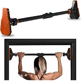 SQUATZ Adjustable Pull-Up Bar - Strength Training Exercise Equipment with Automatic Locking, Adjustable Width 29 to 45 inches, Upper Body Workout Bar for Men and Women Home Gym Exercise
