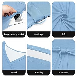 Runwind Plus Size Dress for Women 3/4 Sleeve V Neck