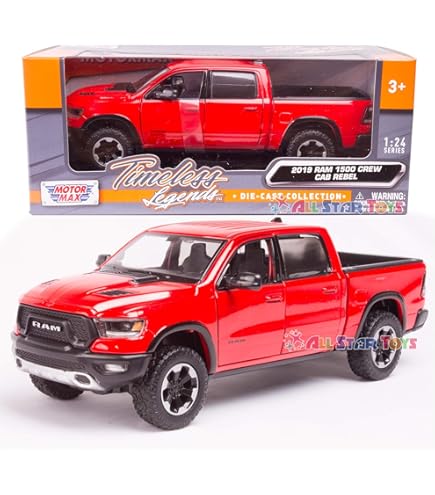 Dodge Ram 1500 Crew Cab Laramie 2019 Scala 1/24 Showcasts Argento Metallizzato, Nuovo