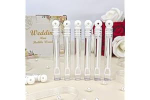 WONDRUS Bulk Mini Bubble Wands for Wedding 100 Count,Party Favors Supplies for Guest,Wedding Reception Send Off Activities Games for Kids & Adults, Non Candy Gift Bag Ideas Stuff for Engagement Anniversary