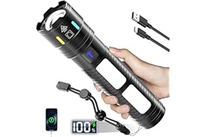 TRIXHUB Rechargeable Flashlights 990,000 High Lumens, Super Bright Flash Light Long Range 5000ft, 4 Mode with Red LED Flashing Tactical Flashlight, High Powered Flashlight High Beam for Home Emergency Camping