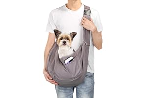 OWNPETS Pet Sling Carrier, Pet Sling Carrier Bag Safe,Fit 10~15lb Cats&Dogs, Comfortable, Adjustable, Perfect for Daily Walk, Outdoor Activity and Weekend Adventure