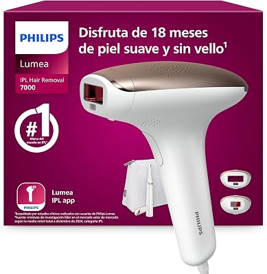 Lumea serie 7000, dispositivo de depilación IPL, alternativa de depilación láser, con lápiz recortador compacto Satin, 2 accesorios para el cuerpo y la cara, modelo BRI921/00