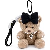 vaxvvik Bear Keychain, Plush Bear Bag Charm for Bag Purse Backpack Handbag