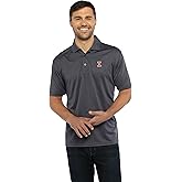 Vantage Apparel Men's Collegiate Premium Moisture Wicking Dark Gray Icon Polo, Illinois Illini, 4X-Large