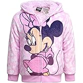 Disney Girls Fleece Jacket - Cozy Hooded Soft Plush Fleece Sherpa Jacket for Toddlers and Little Girls (Sizes 4T-7)