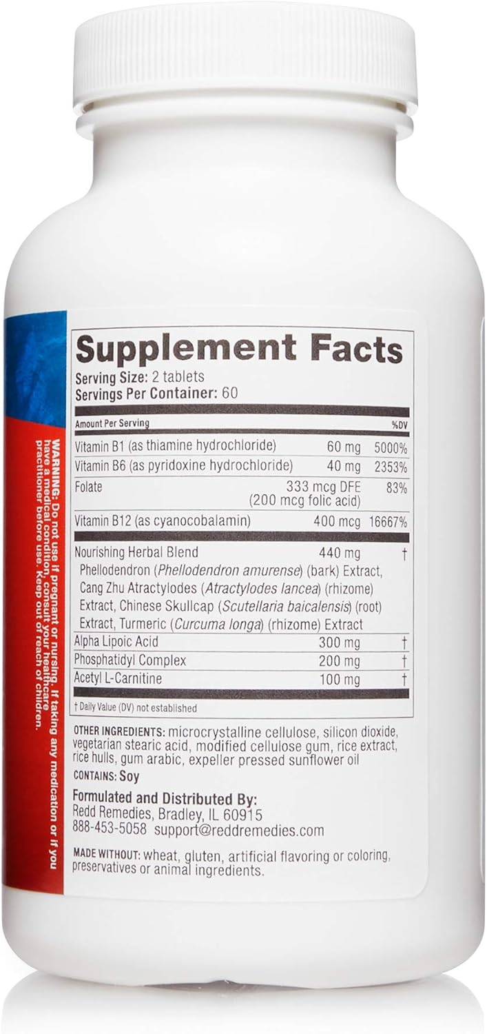 Redd Remedies, Nerve Shield, Supports Healthy Nerve Function, 120 Tablets: Health & Personal Care