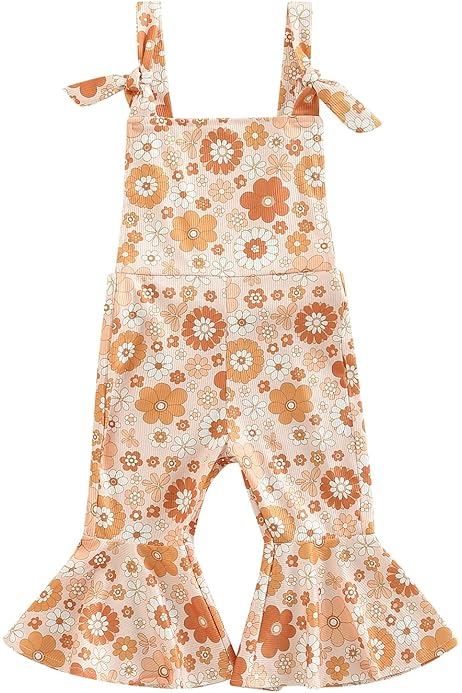 Groovy Toddler Girl Outfit Gureui Toddler Girl Bell Bottom Romper