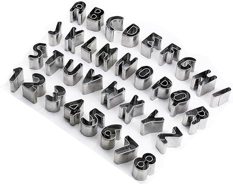 Amazon Wanghong 37pcs アルファベット 数字 クッキー抜き型 子供 知育 ステンレス製 抜き型 クッキーカッター 製菓グッズ クッキー型 チョコレート型 お菓子に心のこもったメッセージを 手作り 37個セット クッキー型 オンライン通販