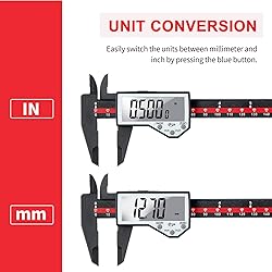 Digital Caliper, 0-6" Electronic Caliper Auto - Off