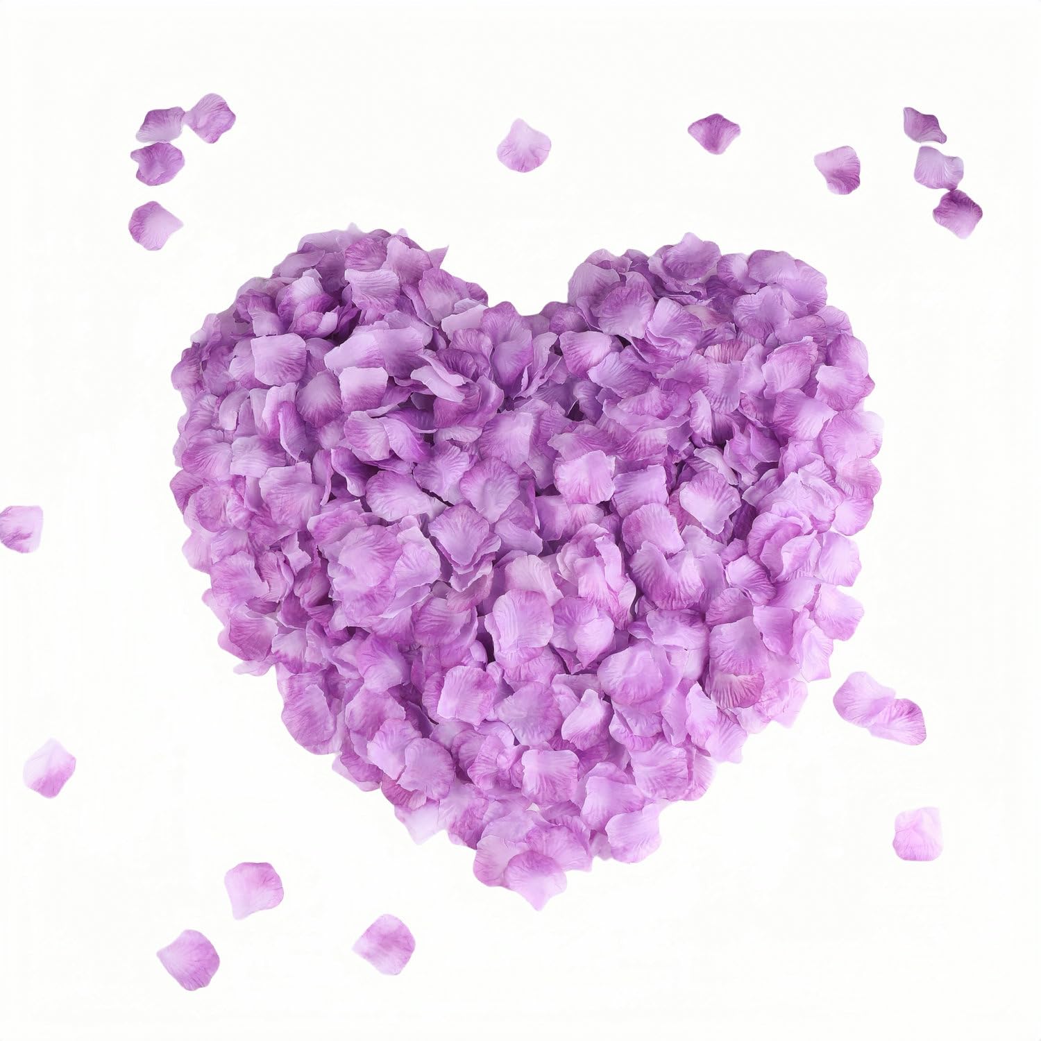 Photo 1 of CODE FLORIST 2200 PCS Light Purple Silk Rose Petals Wedding Flower Decoration