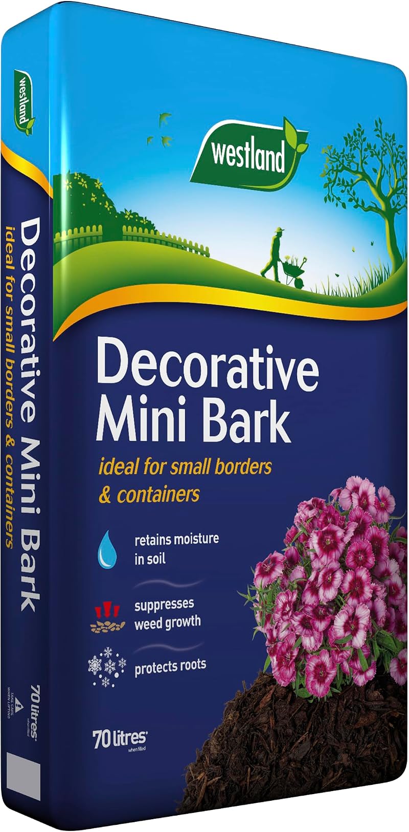 Westland 70L Decorative Bark Bed Border Weed Suppression