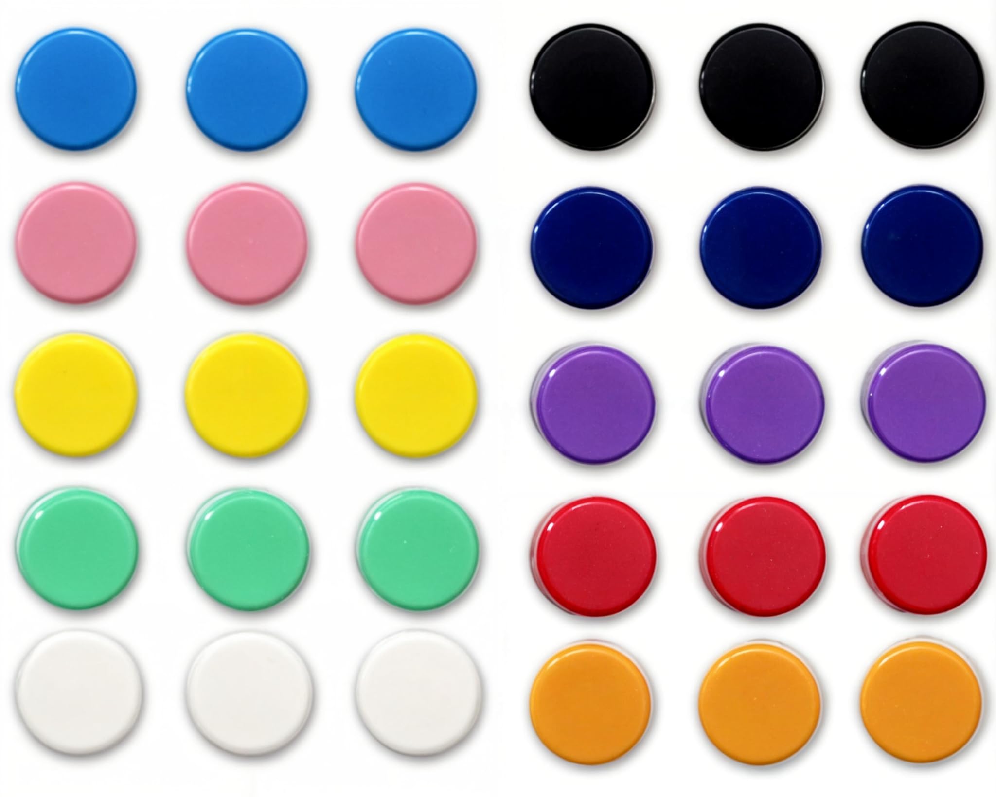 Qualsen Fridge Magnets, Whiteboard Magnets, 30 PCS Strong Magnet,Colorful Small Magnets for Whiteboard, Round Mini Magnets for Crafts, Magnetic Whiteboard, Kitchen, Office, School (10 colors) โ image 1
