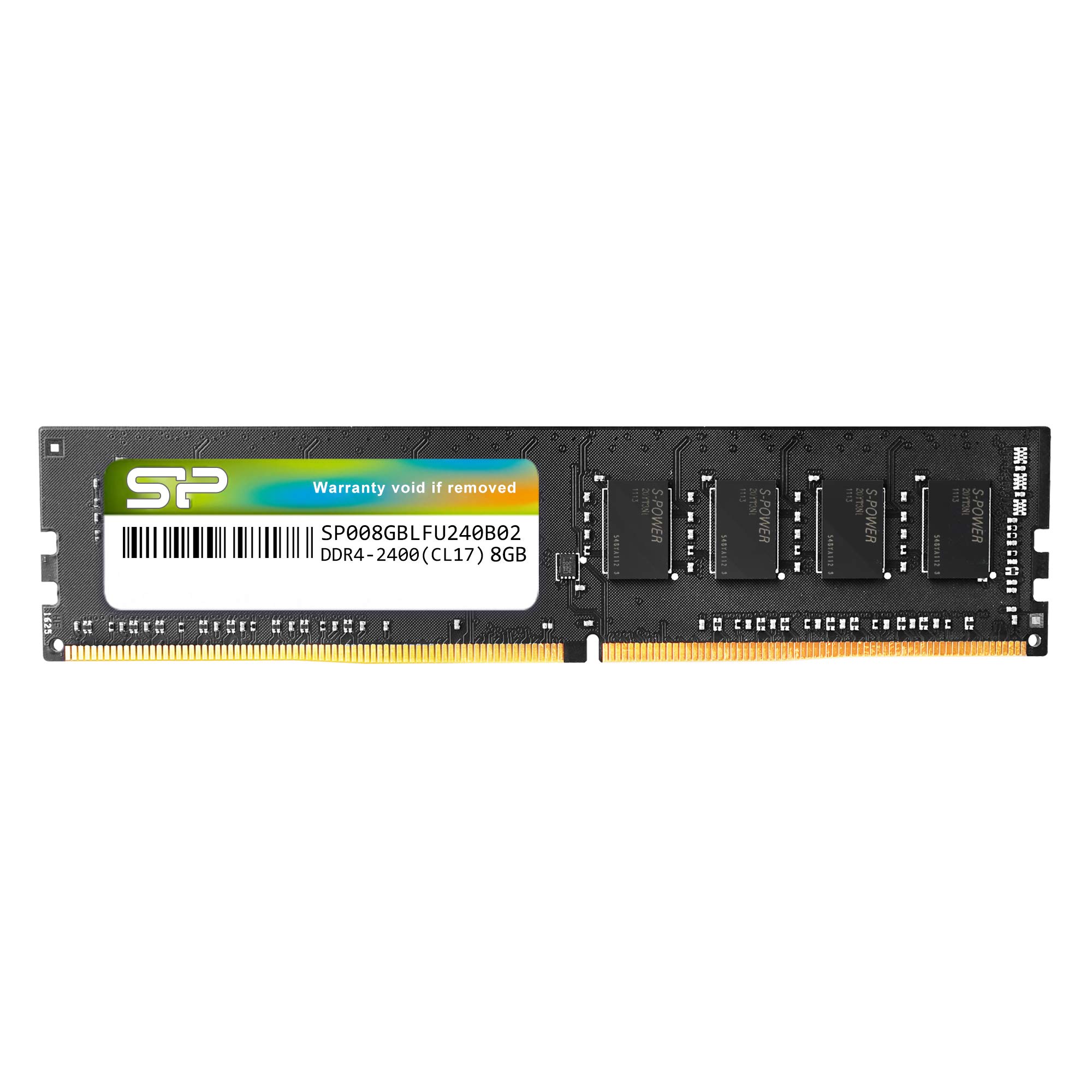 Silicon Power 8GB-DDR4-RAM-2400MHz (PC4 19200) 288 Pin 1.2V CL17 Non ECC Unbuffered UDIMM-Desktop Memory
