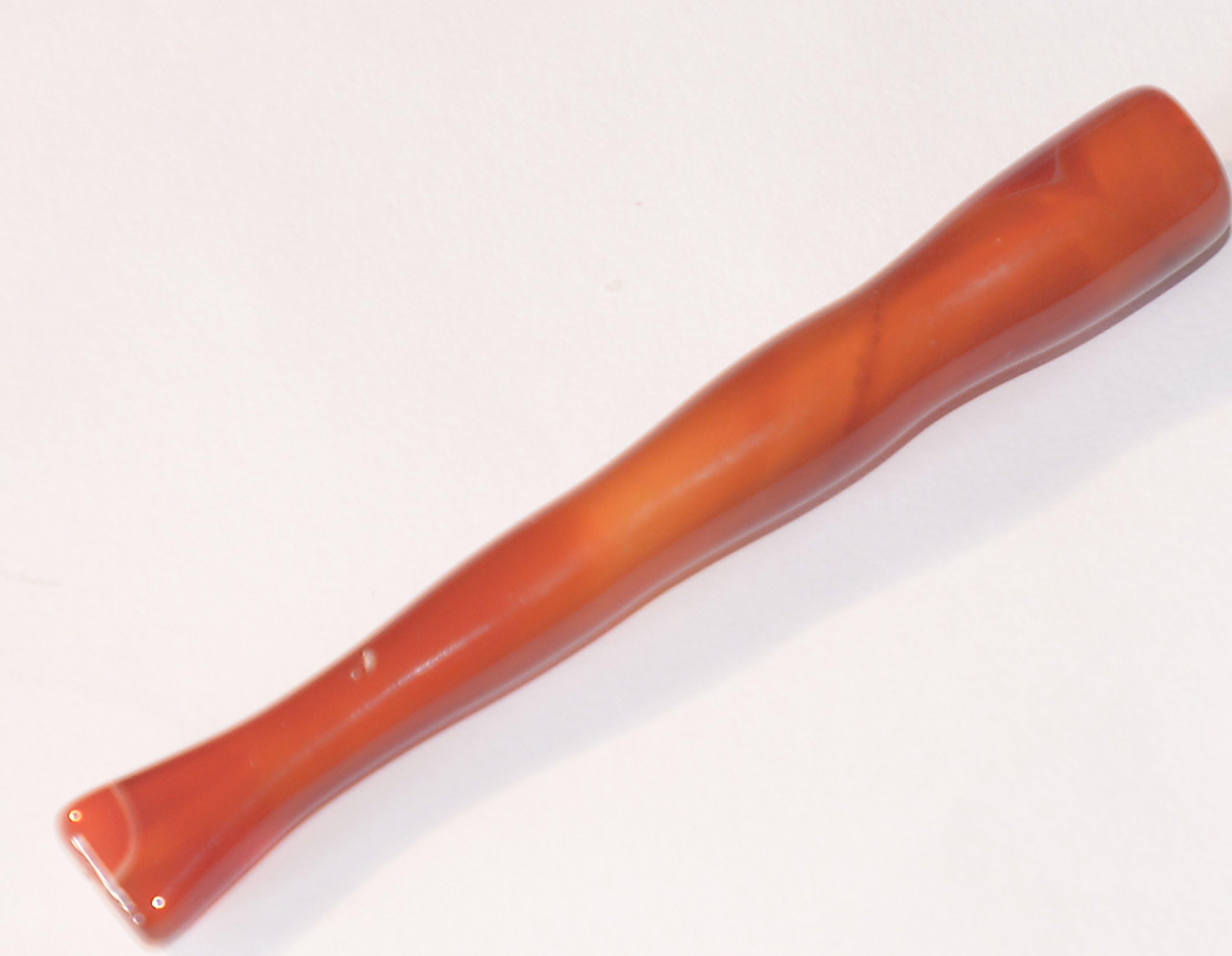 Japanese Red Agate Jade Mini Chillum Smoking Tobacco Pipe (Hand Carved 8cm Length Red Agate Jade Chillum Hitter)