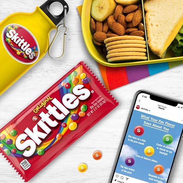 SKITTLES ORIGINAL CANDY SINGLE PACK, 2.17 OUNCE (SKIT36)