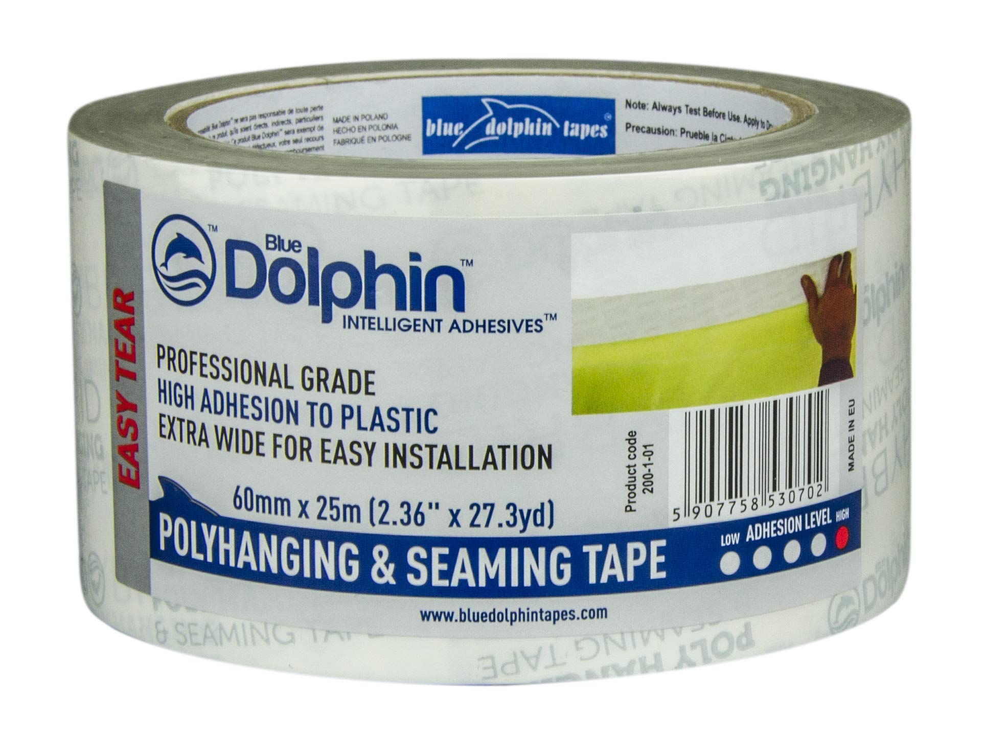 Hybrid Tape. Medium/High Adhesion Level - Easy Tear. (Polyhanging & Seaming Tape 60mmx25m-2.36"x27.3yds3)