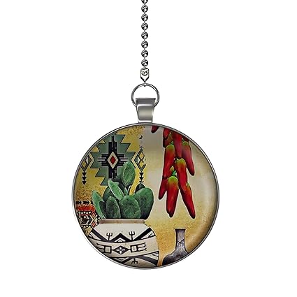 Gotham Decor South West Cactus And Chili Peppers Ceiling Fan Light