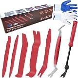 Wetado 9 pcs Auto Trim Removal Tool Kit Blue Plastic Metal Tools