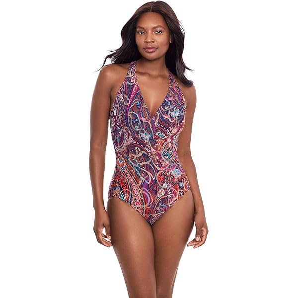 Longitude Women's Swimwear Brilliant Streaks Twist Drape