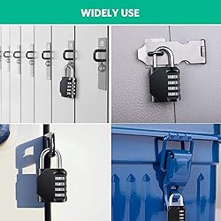 Combination Lock Resettable 4 Digit Padlock with