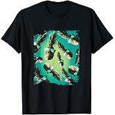 Skull Pineapple Sunglasses Glasses Green T-Shirt