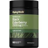 Piping Rock Black Elderberry Capsules | 180 Count | Sambucus Nigra | Non-GMO, Gluten Free Supplement