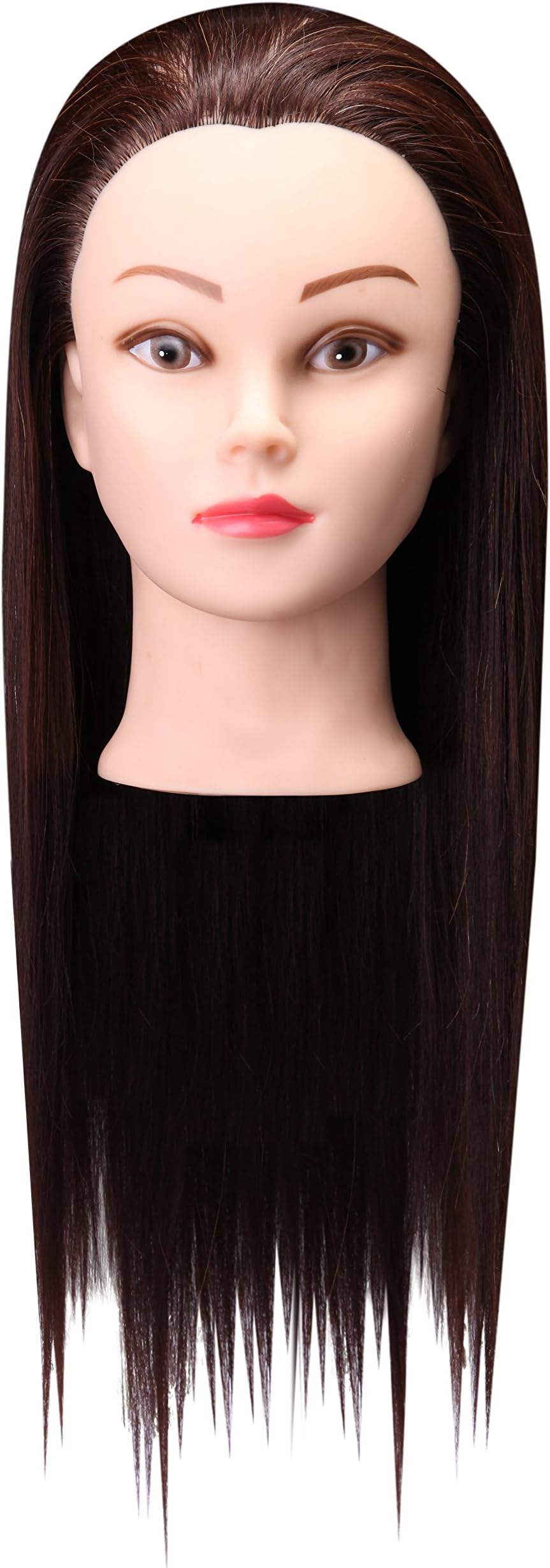 22 Inch Hairdressing 80% Professional Real Hair Training Mannequin Head W/clamp for College and Professional Use