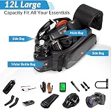 Eyein 12L Waterproof Bike Rear Rack Bag with Reflective Panel and Bottle Holder view 4