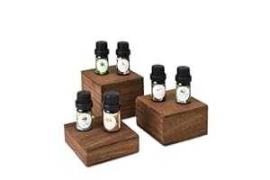 MOOCA 3-Piece Wooden Square Risers for Display Jewelry and Accessories Stand, Wood Display Stand for Enhanced Presentation, Versatile Wooden Jewelry and Display Stands for Vendor Events, Jewelry Displays, Perfume Stands, and More, Brown Color