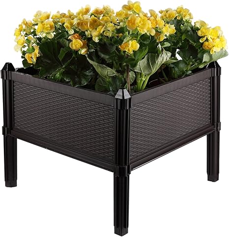 ComSaf Huerto Urbano Kit Planter Marrón Cuadrado, Caja de Cultivo ...